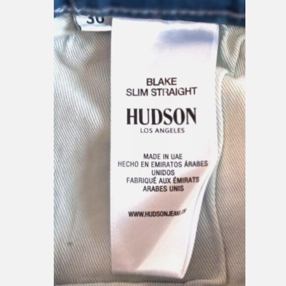 HUDSON Men's Jeans Size 30X34 Blake Slim Fit Straight Blue Jeans Classic Casual - Picture 11 of 11